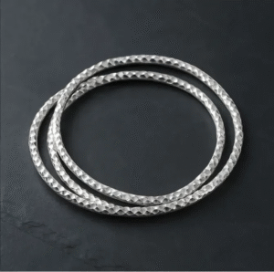 Bague 3 Anneaux facettés entrelacés