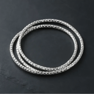 Bague 3 Anneaux facettés entrelacés