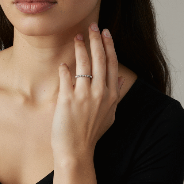 Bague Perles Alternées