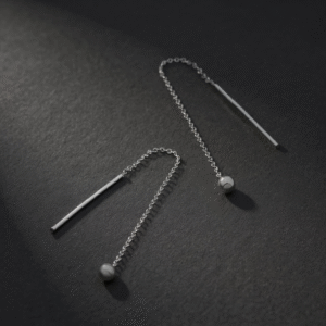 Boucles d'Oreilles chaîne et perle