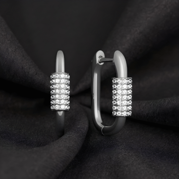 boucle-oreille-rectangle-zircon1 Boucles d'Oreilles Rectangulaires Argent et Zircon