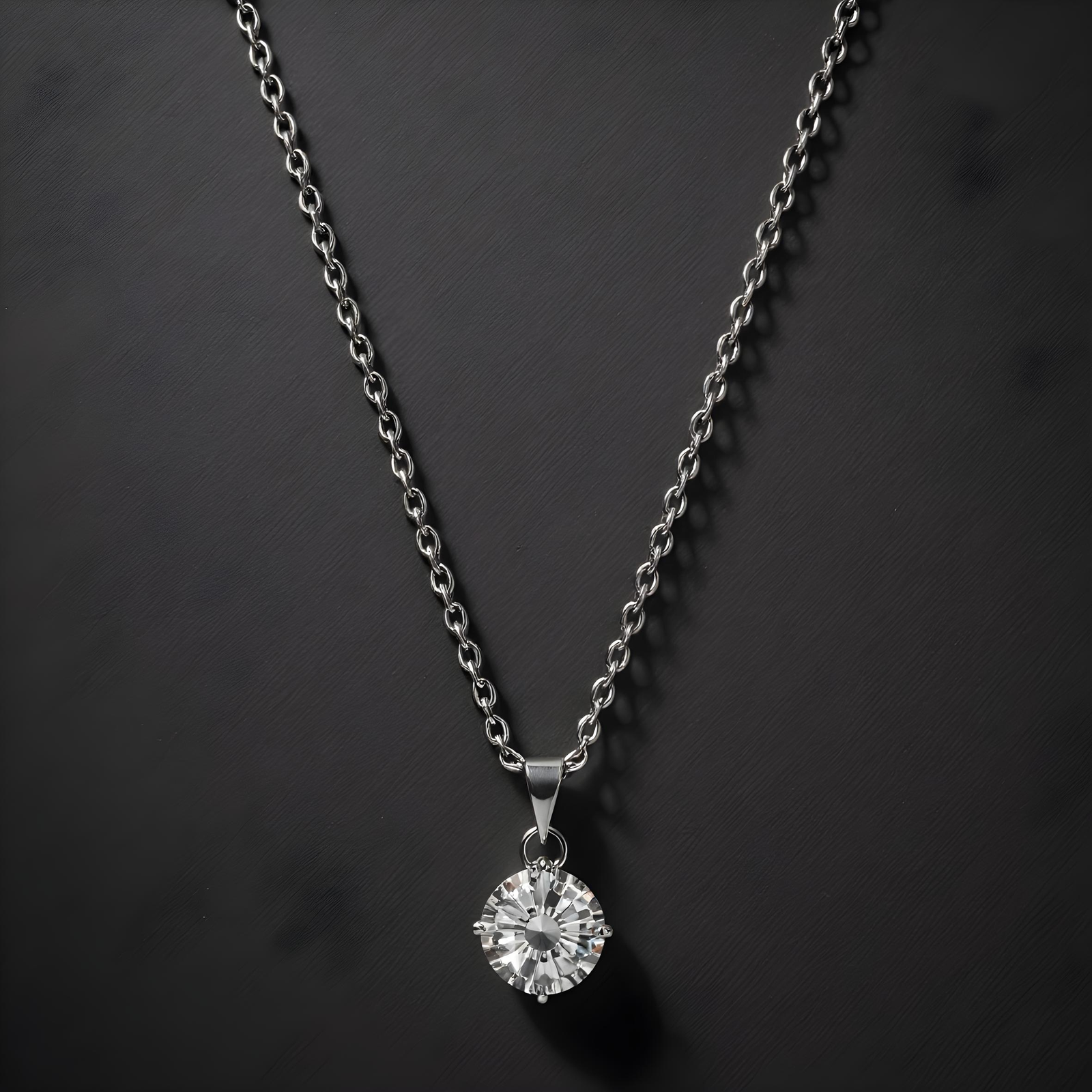 Collier Argent et Zircon 5 mm